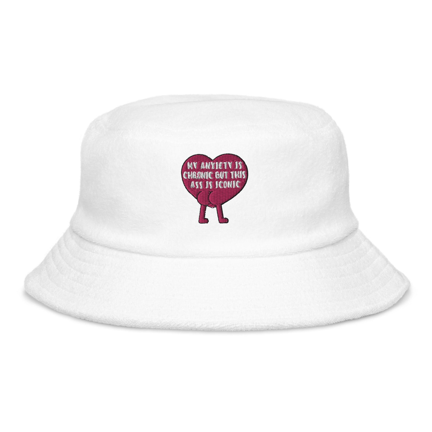 Chronic Anxiety, Iconic Booty - Unstructured Terry Cloth Bucket Hat