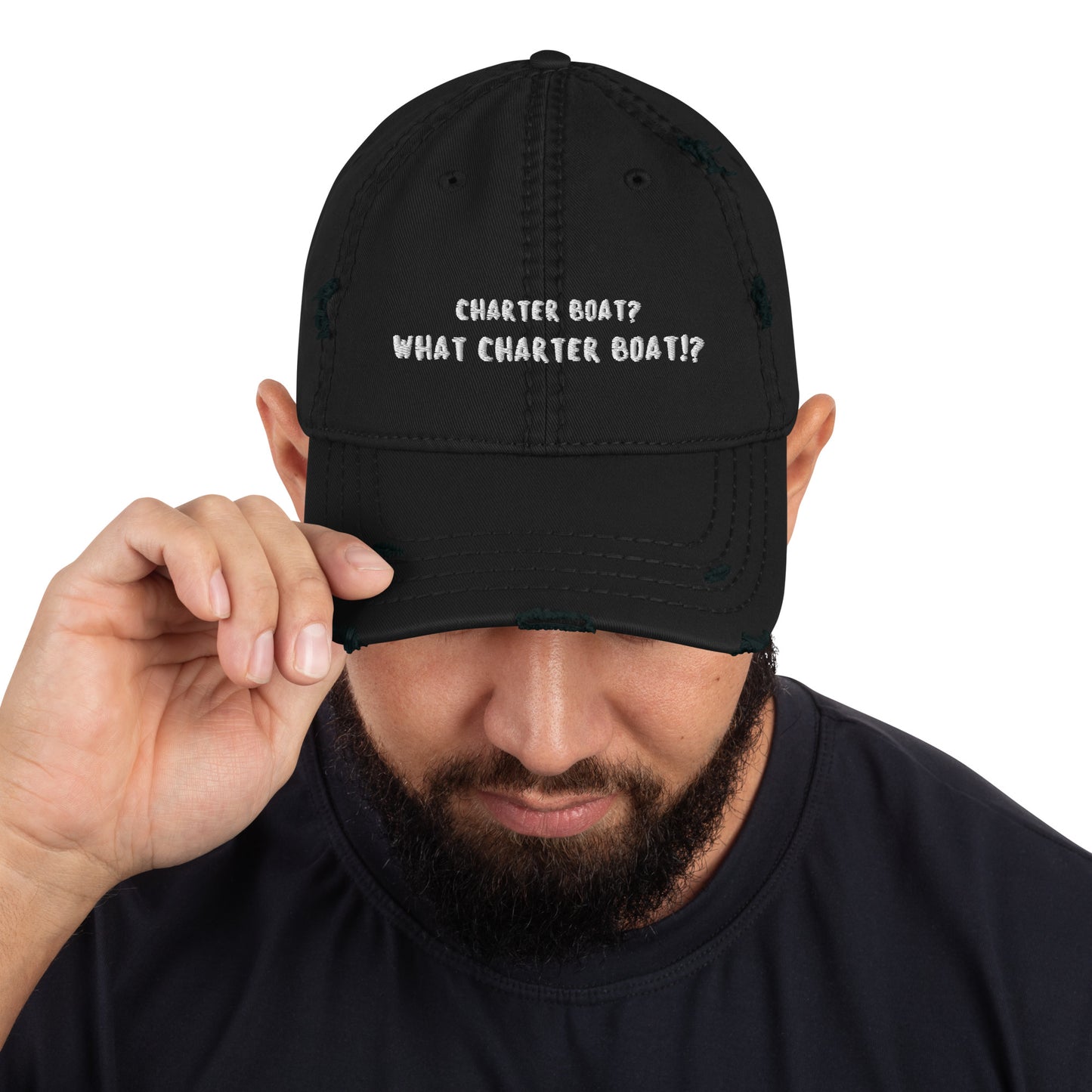 Charter Boat? What Charter Boat!? - Distressed Dad Hat