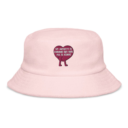 Chronic Anxiety, Iconic Booty - Unstructured Terry Cloth Bucket Hat